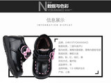 小林川子女童冬季棉皮鞋真皮加绒保暖15新款儿童棉靴女宝宝棉鞋