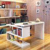 迈濠斯 简约现代白色烤漆转角组合书桌 创意家用台式电脑桌
