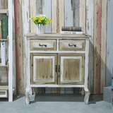美式欧式做旧斗柜家具法式复古餐边柜储物柜实木做旧斗柜定制