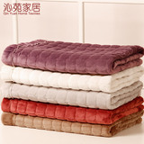 沙发垫冬季加厚毛绒布艺时尚欧式法兰绒纯色防滑沙发套巾飘窗垫