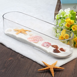 包邮透明桌面花瓶 水培植物 长方形玻璃鱼缸花盆 办公室水培造景