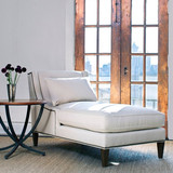 美式乡村客厅卧室贵妃躺椅美人榻欧式简约现代实木布艺单人沙发床