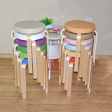 凳子实木圆凳子家用餐凳软皮凳彩色板凳现代时尚创意椅子特价包邮