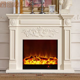 1.3米欧式壁炉架白色装饰柜仿真火取暖壁炉电视柜实木遥控壁炉芯