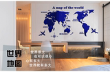非凡墙饰包邮3D亚克力世界地图立体镜面墙贴会议室办公室客厅书房