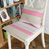 黄绿圆点条纹加厚餐椅垫坐垫海绵垫抱枕套凳子垫靠枕可定制