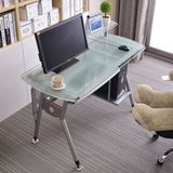 钢化玻璃电脑桌台式简约现代办公桌家用写字台桌子简易卧室书桌