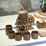 套功夫茶具便携陶瓷复古创意时来运转领艺 半全自动茶具套装整