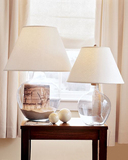 美克美家北欧美式创意现代装饰 简约玻璃宜家卧室床头台灯