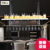 北欧美式现代客厅餐厅灯简约创意个性咖啡厅酒吧吧台酒杯烛台吊灯
