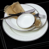 欧式家用碗碟套装 高档西式简约米饭碗、菜盘、碟勺自由搭配组合