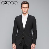 G2000男士修身型西服黑色商务正装西装外套新郎伴郎结婚礼服单西