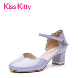 Kiss Kitty专柜女鞋2016春甜美性感镂空单鞋优雅淑女真皮鞋女