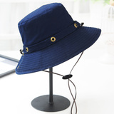 麦子地帽子女夏天遮阳渔夫帽全棉帆布可折叠太阳帽防晒帽逛街旅游