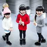 2015童装女童冬装高领套头毛衣 儿童韩版加厚保暖打底毛衣 潮