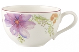 德国 Villeroy＆Boch唯宝 水彩粉色花朵花束早餐杯咖啡杯水杯奶杯