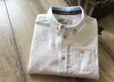 韩版男孩儿童装中小男童潮宝宝外贸白色纯棉亚麻长袖衬衫春秋衬衣