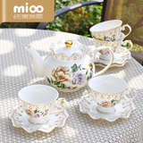 mioo欧式镂空描金/咖啡杯具套装/创意英式下午红茶具/杯碟壶