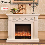 欧式实木壁炉客厅装饰柜电视柜LED壁炉取暖1.2米