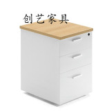 上海白色绿色活动柜推柜黑色办公桌低柜三抽柜带轮子矮柜文件柜