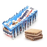 16年7月德国原装进口knoppers牛奶榛子巧克力威化饼干10连包Q包邮