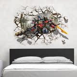 3D变形金刚墙贴画立体贴画 卧室客厅沙发背景墙壁贴纸防水贴画