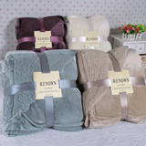 高端法兰绒毛毯冬季加厚双层单人双人 羊羔绒毯子盖毯床单沙发毯