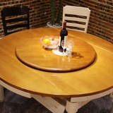 实木餐桌转盘旋转桌面饭桌转盘橡胶木台面简约酒店实木圆桌转盘