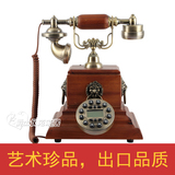 美式电话机新款欧式电话座机实木古典电话机复古电话仿古家用电话