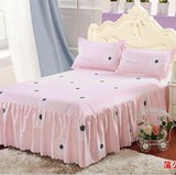 床裙单件防滑席梦思保护套1.8米/1.5m公主床盖单笠粉色蒲公英床罩
