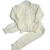新生儿环保手套纱满月服婴儿毛衣套装宝宝全棉线衣线衫加厚款纱衣