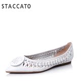 STACCATO/思加图2016春专柜同款牛皮女单鞋（编织）9UG20AQ6