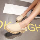 2015春季新款女式平跟单鞋英伦韩版平底鞋简约浅口文艺女鞋皮鞋