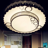 圆形中式吸顶灯卧室客厅餐厅实木led简约木质古典现代过道阳台灯