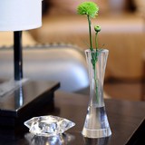 水晶小花瓶花插花器 书桌办公桌窗台装饰摆件 创意个性多地包邮
