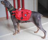 超好品质 红色大号宠物背包，狗狗自背郊游旅行包