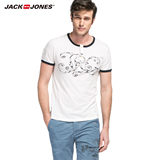 JackJones杰克琼斯夏季纯棉圆领印花男士短袖T恤O|215201008