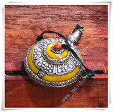 西藏红尼泊尔铜镶嵌挂件鼻烟壶㊣六字真言复古大气异域藏风民族风