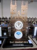 仿古做旧星辰日月教堂钟表|老式上弦座钟|欧式机械全铜钟|样板间
