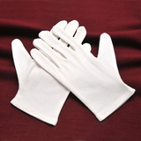 12双装礼仪白手套纯棉手套文玩手套盘珠司机工作劳保手套棉纱手套