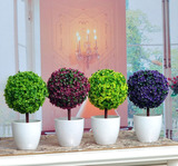 仿真花假花仿真植物绿植盆栽盆景客厅装饰树花球 加密米兰草球