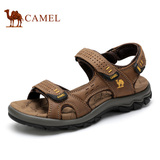 camel骆驼男鞋 2015夏季新品潮休闲沙滩鞋牛皮透气真皮男士皮凉鞋
