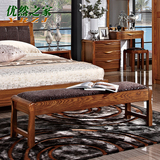 现代中式水曲柳实木床尾凳床头凳床前凳实木换鞋凳实木长凳条凳