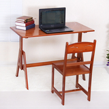 楠竹简易实木电脑桌台式桌家用办公桌写字桌书桌简约台式电脑桌