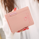 2016日韩版女士短款小钱包 横款二折拉链学生钱包小清新可爱钱夹