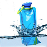 旅行便携可折叠水袋登山杯饮水瓶户外运动骑行水壶塑料伸缩软水杯
