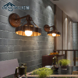 美式乡村过道创意个性壁灯走廊阳台厨房复古铁艺壁灯工业风咖啡厅