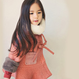 韩国品牌外贸童装2015冬款女童外套夹棉呢子大衣一件代发免费代理