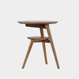 原创设计现代简约原木全实木家具纯黑胡桃木小茶几边几角几咖啡桌