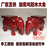 红木大象 越南鸡翅木象凳 实木换鞋凳 休闲凳 招财辟邪木雕象摆件